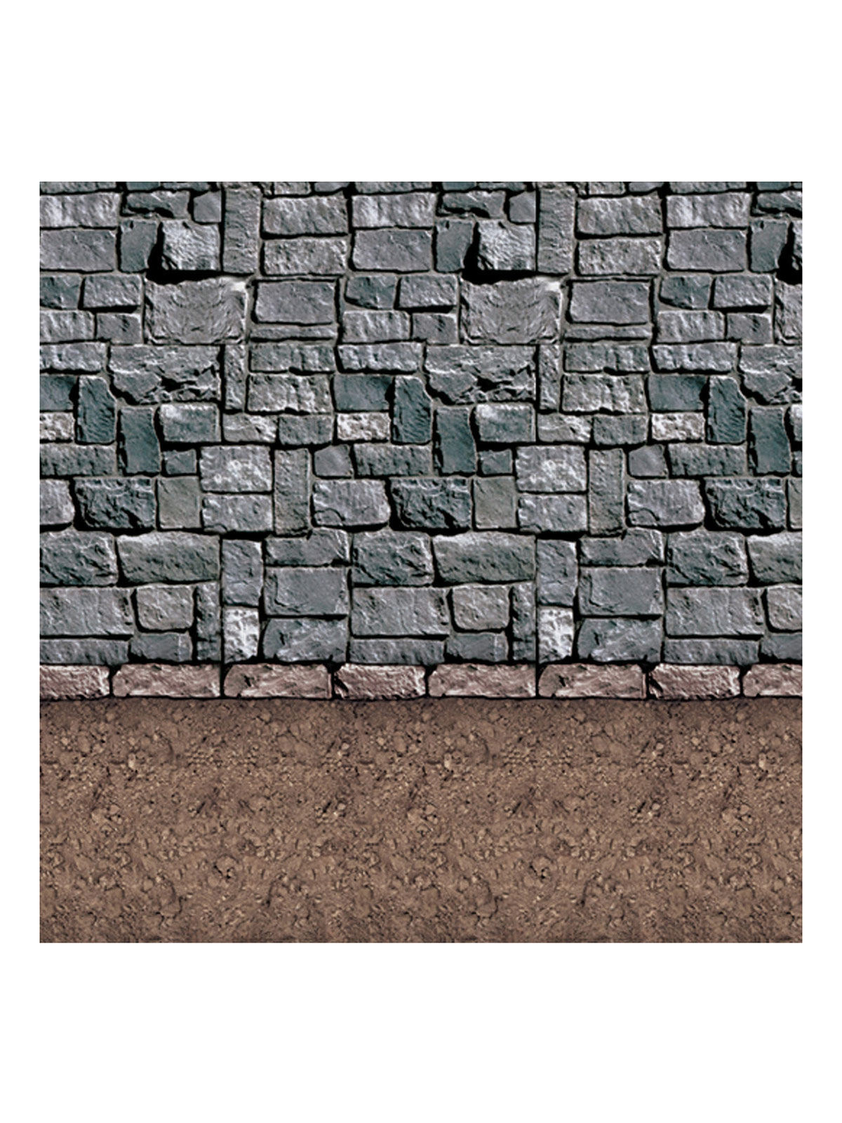 Steinmauer Halloween Wand-Dekofolie braun-grau 1,2x9,1m