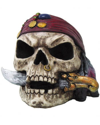 Totenschädel Pirat mit Dolch