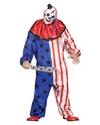 Amerika Clown-Kostüm mit Maske PLUS SIZE