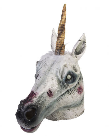 Zombie Unicorn Latex Maske