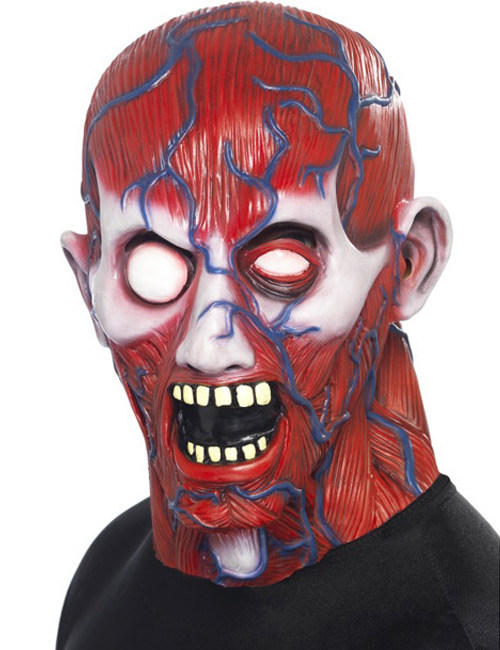 Zombie Horror Maske Halloween Maske rot-blau