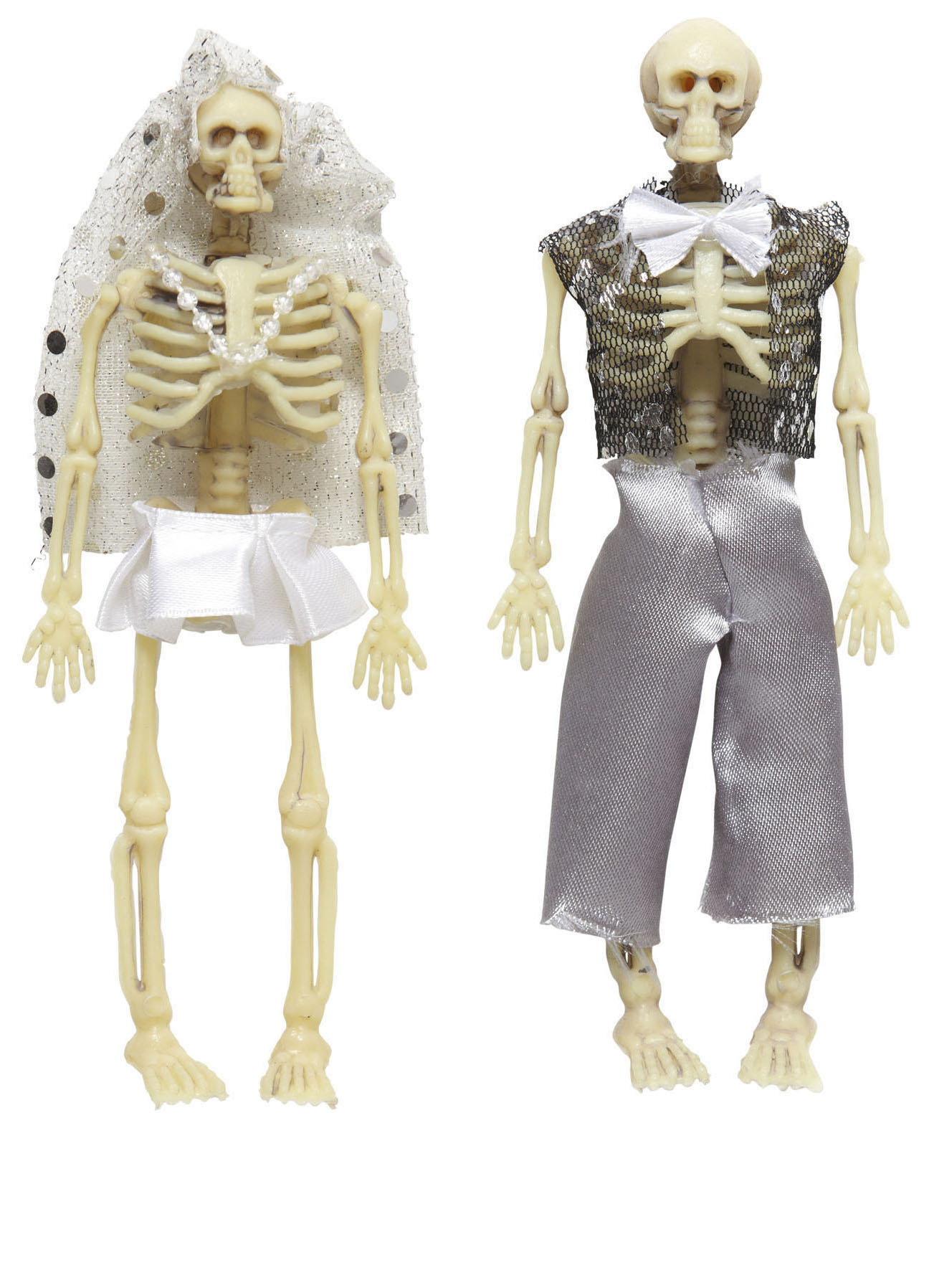 Halloween-Dekoration Skelett-Hochzeitspaar 15 cm