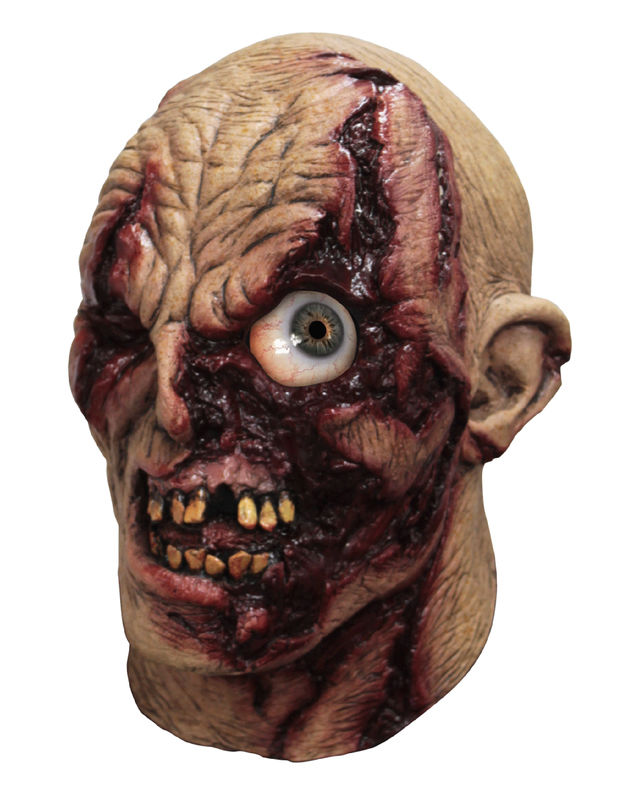 Halloween Zombie Maske Animiert hautfarben-rot