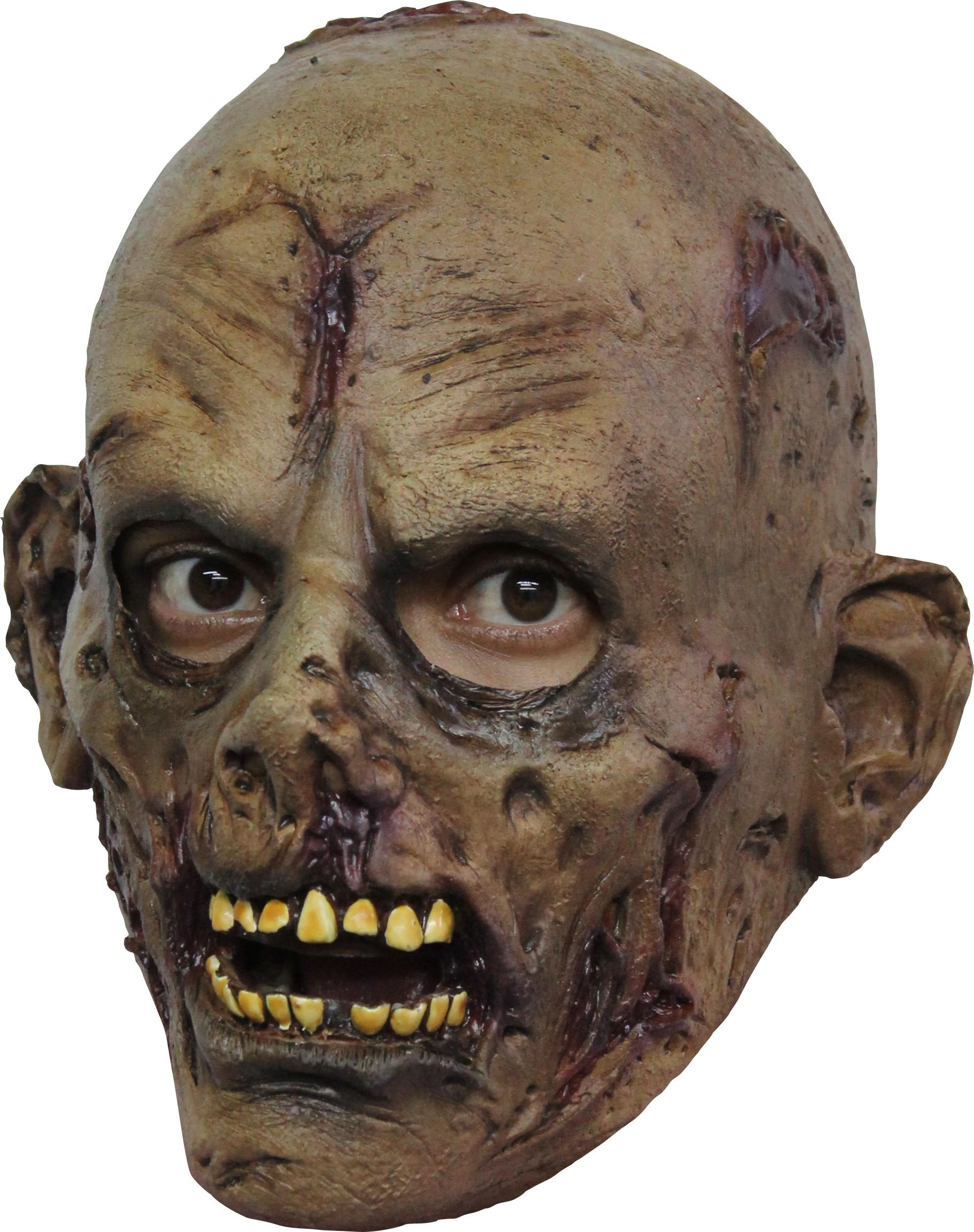 Zombie Maske für Teens Halloween Kostümaccessoire braun-rot-grün