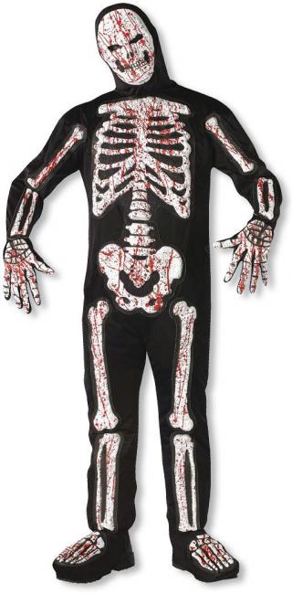 Blutiges 3D Skelett Kostüm