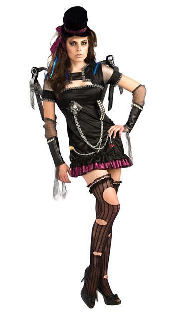 Gothic Vamp Kostüm mit Scherenflügel