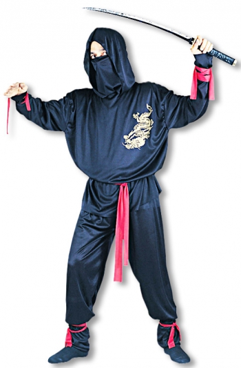 Ninja Kostüm schwarz