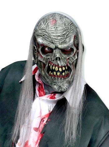 Zombie Maske grau