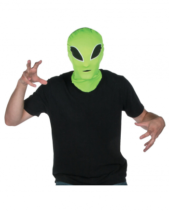 Grüne Alien Maske aus Stoff