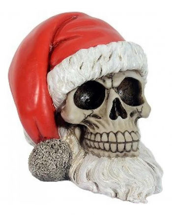 Totenschädel - Weihnachtsmann mit Bart
