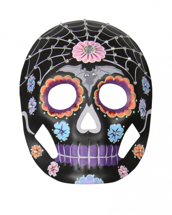 Florale Day of the Dead Maske mit Strasssteinen