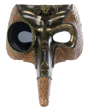 Goldene Steampunk Dr. Pest Maske