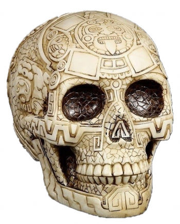 Totenschädel mit Maya Motiv