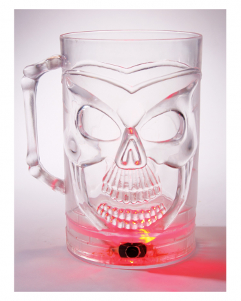 Bierkrug Skull mit LED Farbwechsler