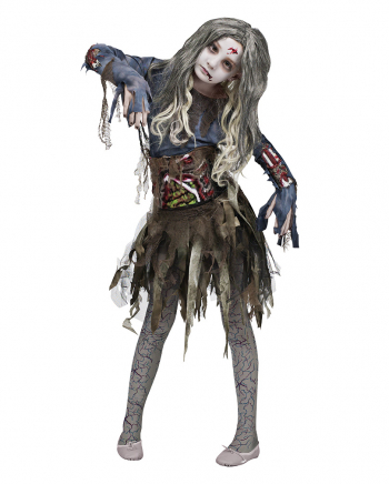 3D Zombie Mädchenkostüm