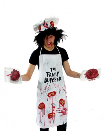 Blutiger Zombie Koch Kostüm 2tlg