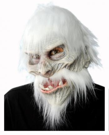Weiße Krieger Maske mit Haaren