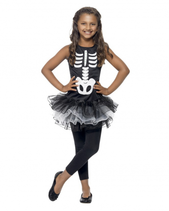 Skelett Ballerina Kostüm für Kinder
