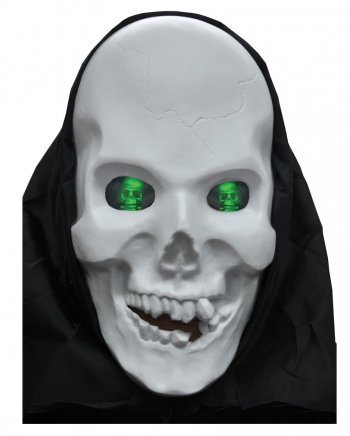 Totenkopf Maske mit Hologram Augen