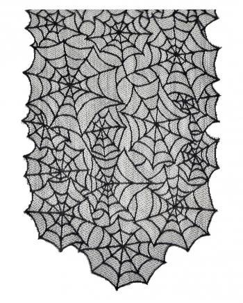 Halloween Tischläufer mit Spinnwebenmotiv