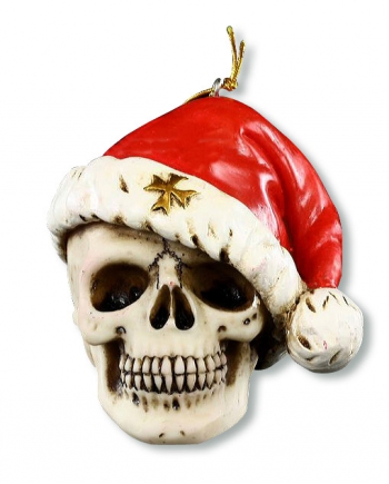 Totenschädel mit Nikolausmütze