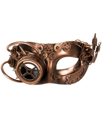 Kupferne Steampunk Colombina Maske