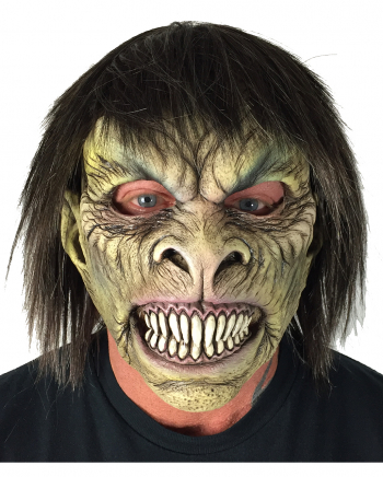 Gruseliger Ghoul Maske mit Haaren