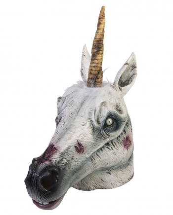 Zombie Unicorn Latex Maske