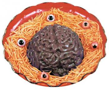 Halloween Puddingform Gehirn