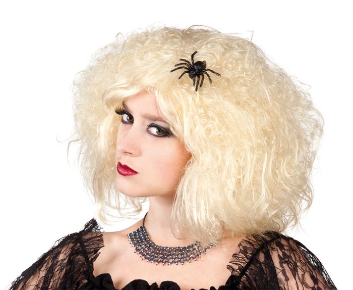 Thekla Halloween Perücke blond mit Spinne